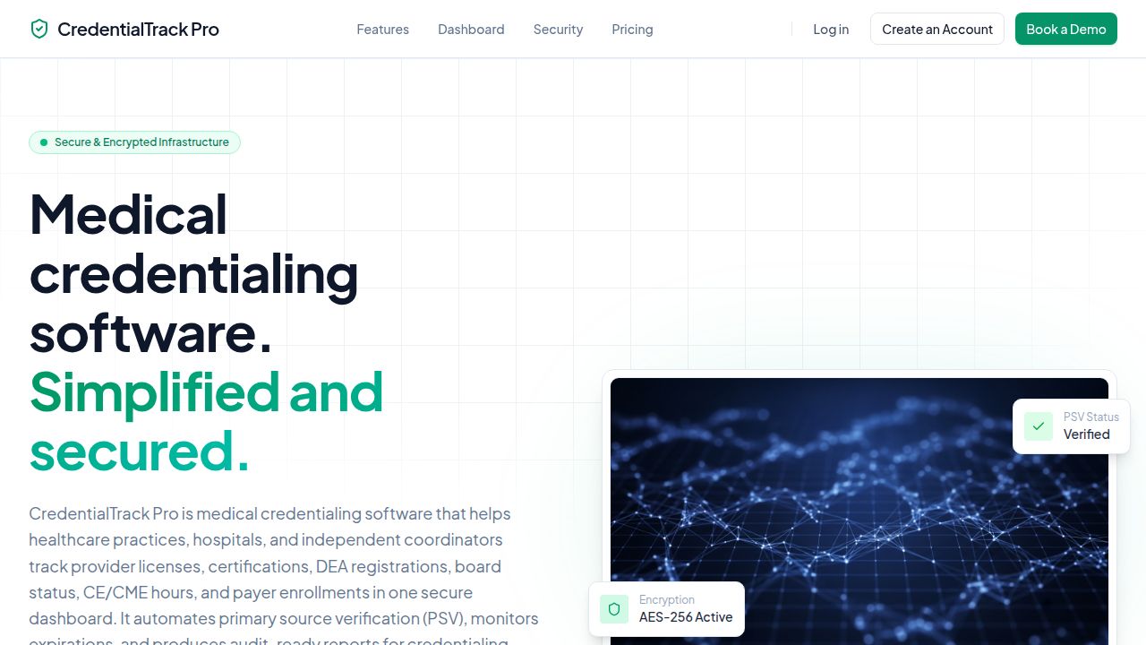 Credential Tracking System Track Every License, DEA & Payer Enrollment in One Place
